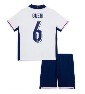 Inglaterra Marc Guehi #6 Primera Equipación Niños Eurocopa 2024 Manga Corta (+ Pantalones cortos)